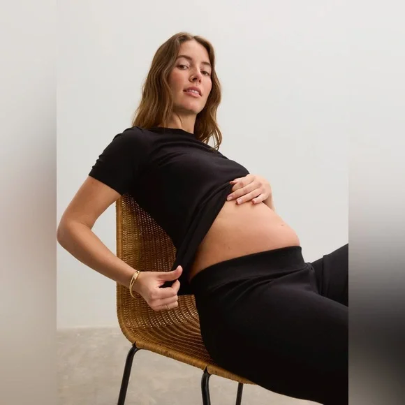 NWT Hatch Maternity The Softsculpt Knit Tee, Black, SIZE: 3 - Picture 6 of 15